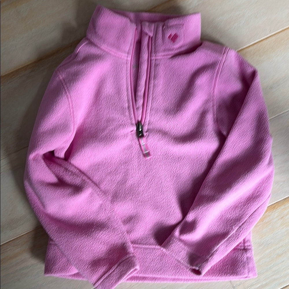 Obermeyer Pink Quarter-Zip Fleece Sweatshirt